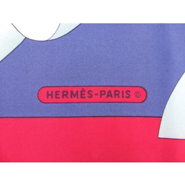 Hermès-Carré Hermès Air France Limited Edition 1962 elencato 2A-Blu