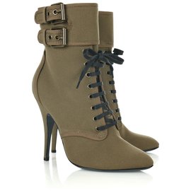 Balmain Botines Caqui
