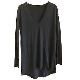 Ann Demeulemeester Long Sleeve Top Black Wool Lyocell Black