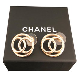 Chanel-Boucles d'oreilles-Doré
