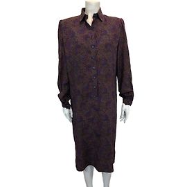 Jean Louis Scherrer Seidenkleid Silber M/L Silber