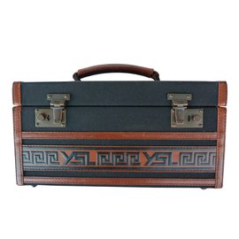 Yves Saint Laurent Sac de voyage Noir Marron clair