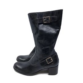 Botas Moma de couro preto Preto