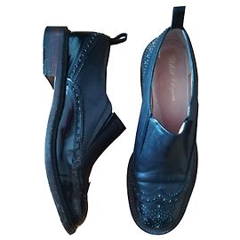 Robert Clergerie Black Leather Loafers Black
