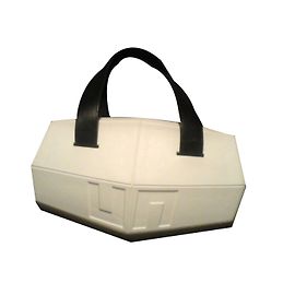 Bolsa de mão United Nude Stealth em couro preto e branco Preto Branco