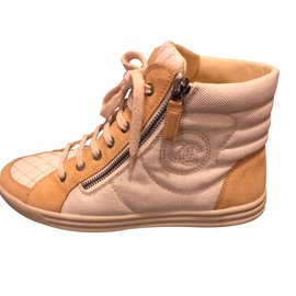 Chanel-Hi-Top-Trainer-Beige