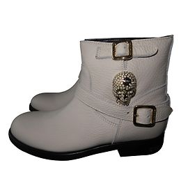 Philipp Plein Boots Blanc cassé