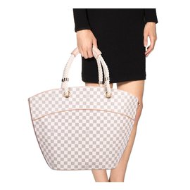 Louis Vuitton-Damien Azur Tote Bag Pampelonne GM(large size)-Beige,Grey