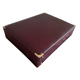 Cartier Leather Briefcase Dark Red Dark red