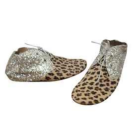 Anniel Lace ups Leopard print