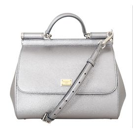 Dolce & Gabbana bolsa em couro prateado MISS SICILY Prata