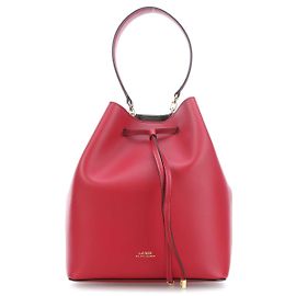 Ralph Lauren Collection Dryden Debby Hobo cuir de vachette lisse rouge Rouge