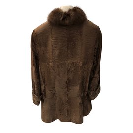 Milady-Coats, Outerwear-Chestnut,Dark brown