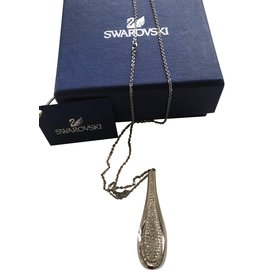 Swarovski-Rodhié silver necklace-Silvery