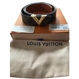 Louis Vuitton-Checkers Ebenholz mit V Loop-Schokolade