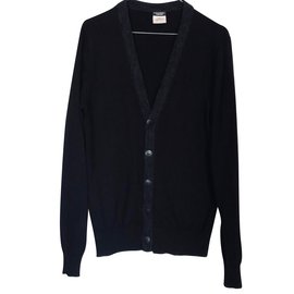 Strickjacke Chanel Schwarz Grau