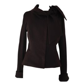 Thierry Mugler-Chaquetas-Marrón oscuro