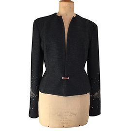 Angelo Tarlazzi Spencer Jacket Grey Wool Grey