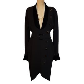Chanel-Vestido de casaco CHANEL-Preto