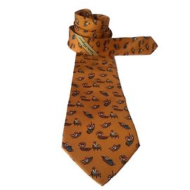 Gravata de seda Salvatore Ferragamo laranja Outro Laranja