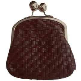 Clarks Leather Wallet Dark red