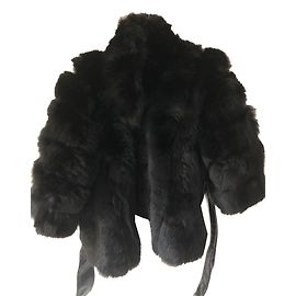 La Perla Beautiful short black fox jacket Black