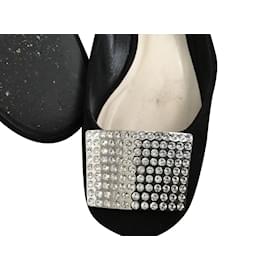 Dior-Dior sublime bombas de ballet de strass negro tamaño 37,5-Negro