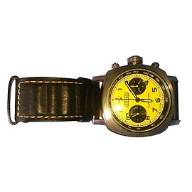 Autre Marque Panerai Ferrari Watch Yellow Dial Leather Yellow
