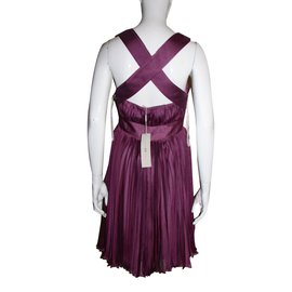 Halston Heritage-Orchid pleaded dress-Purple