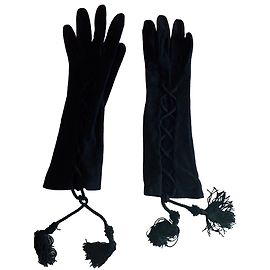 Moschino gloves in suede Black