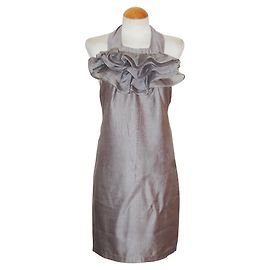 Reiss Silver silk blend cocktail dress Silvery