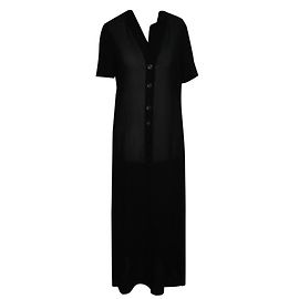 Escada Margaretha Ley Kleid aus schwarzem Seidenchiffon Schwarz