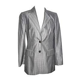 Escada Blazer de seda e lã Cinza