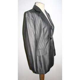 Escada-blazer from silk and wool-Grey