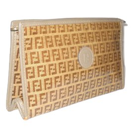 Fendi-Vintage toiletry bag-Brown,Beige