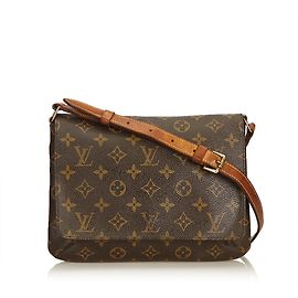 Louis Vuitton Sangle courte tango monogramme musette Marron