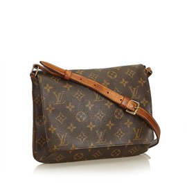 Louis Vuitton-Sangle courte tango monogramme musette-Marron