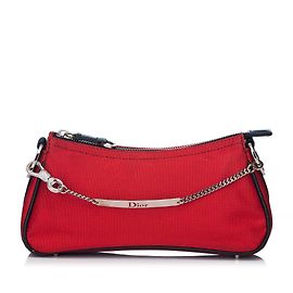 Dior Borsa a tracolla in tela Rosso