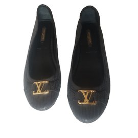 Louis Vuitton-Louis Vuitton Oxford T37it Ballerine-Nero