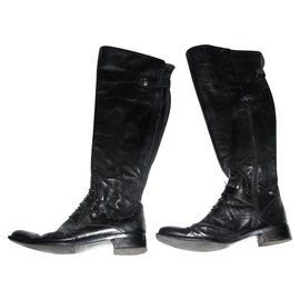 Russell & Bromley-Overknee- oder Chevalier-Stiefel-Schwarz