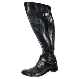Russell & Bromley-Overknee or Chevalier boots-Black