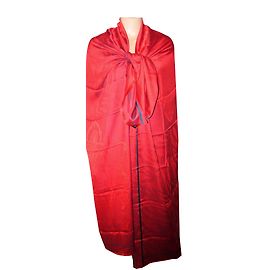Kenzo large red stole with silk upperr motifs Red