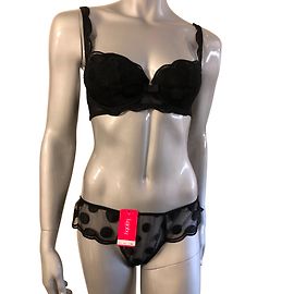 Autre Marque Lejaby Bra and Thong Set Black Black