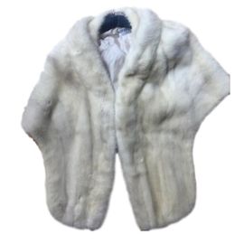 inconnue White Mink Shawl White