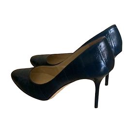 Jimmy Choo Pumps Navy Blue Eel Leather 41 Dark blue