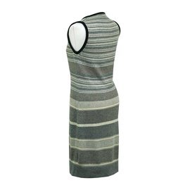 Fendi-Robe en tricot-Noir,Gris