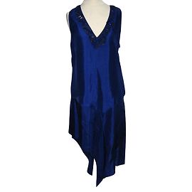 Barbara Bui Robe de soirée asymétrique en soie Bleu