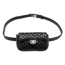 Chanel pochette timeless ceinture noir Noir