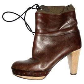 Marni-Leather boots-Brown