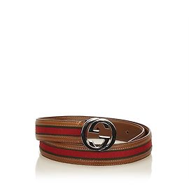 Gucci Cinto Duplo G Prata Multicor